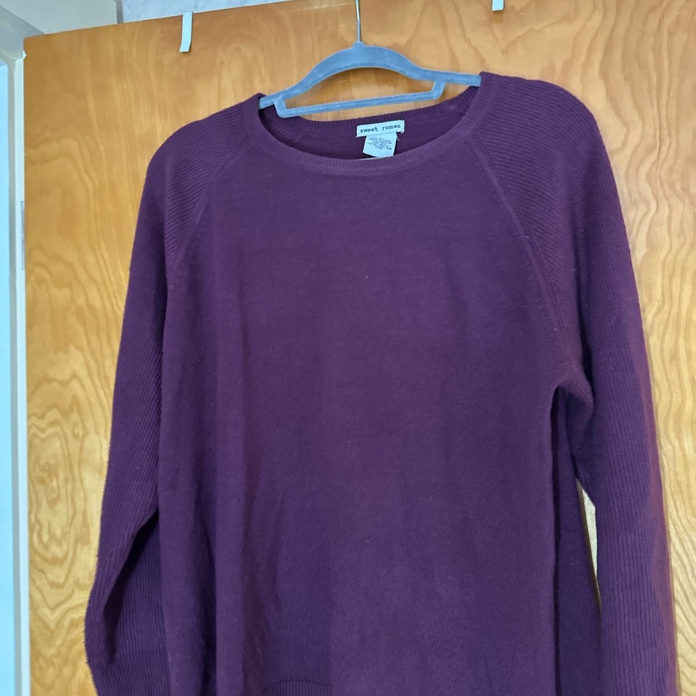 Sweet Romeo Purple Crew Neck Sweater